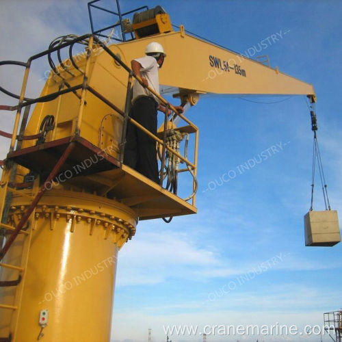 OUCO stiff boom crane with 5T load, 13.5m jib length, stable operation